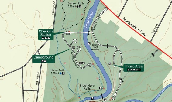 map to old stone fort picnic area
