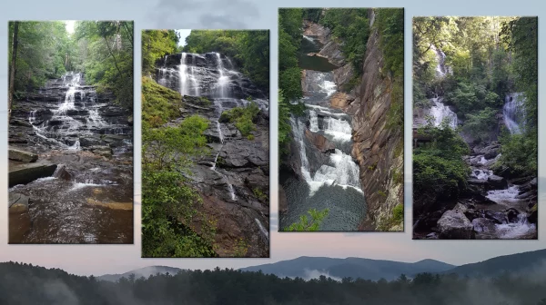 Composite of North Georgia waterfall photos